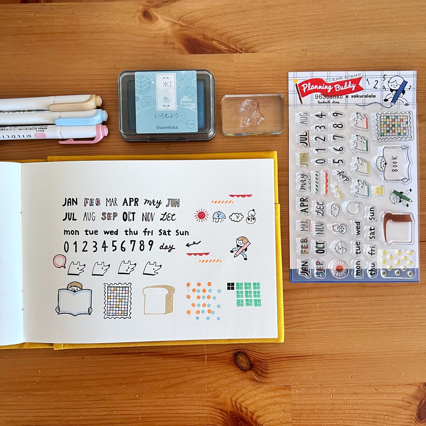 Sakuralala x 963hanko Clear Stamps - Planning Buddy