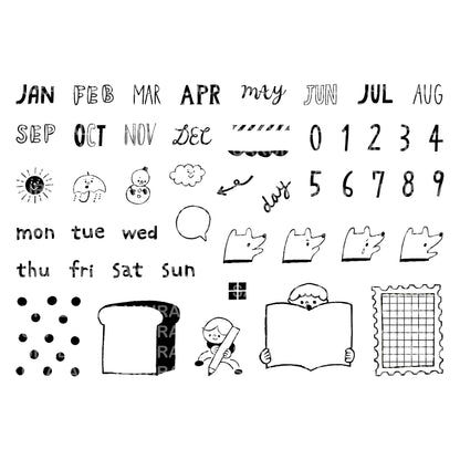 Sakuralala x 963hanko Clear Stamps - Planning Buddy
