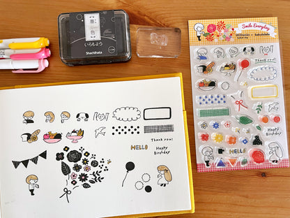 Sakuralala x 963 Hanko Clear Stamps - Smile Everyday
