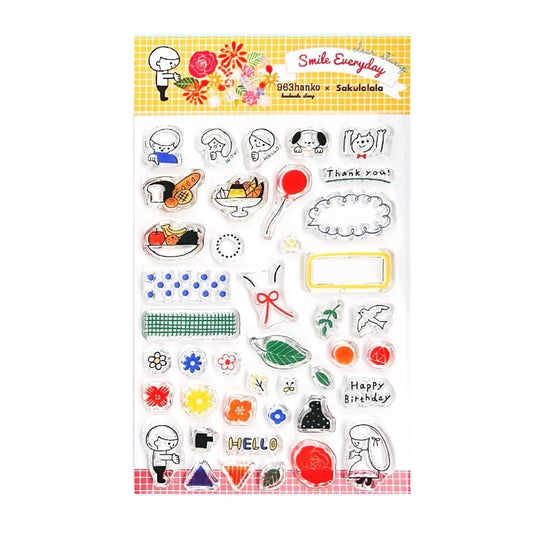 Sakuralala x 963 Hanko Clear Stamps - Smile Everyday