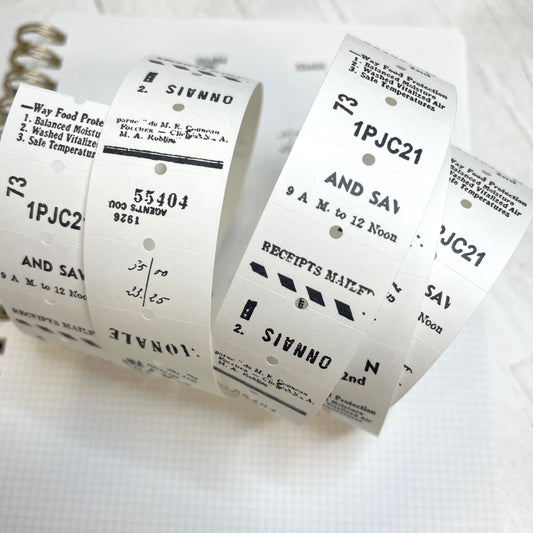 Yohaku Labeler Roll Sticker Sample - LR-001 Kurotoshiro