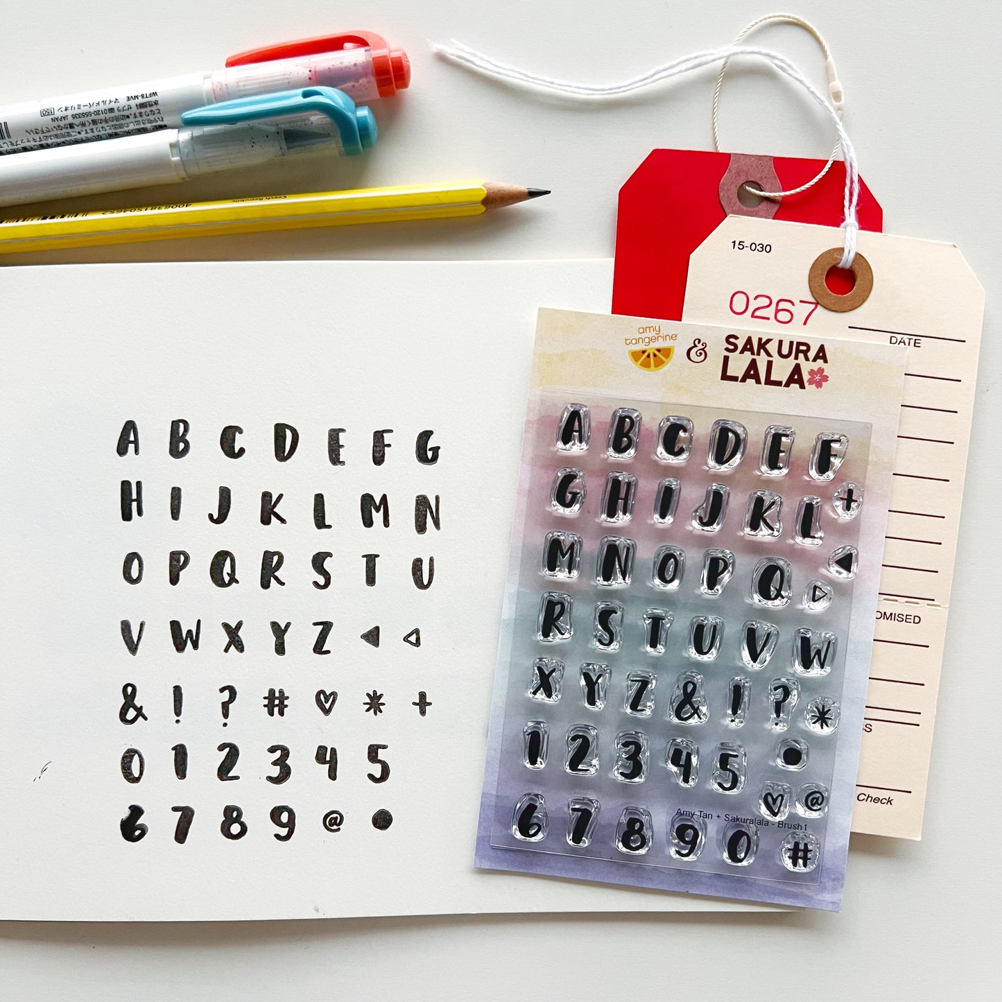 Sakuralala x Amy Tangerine Clear Stamps - Brush Mini