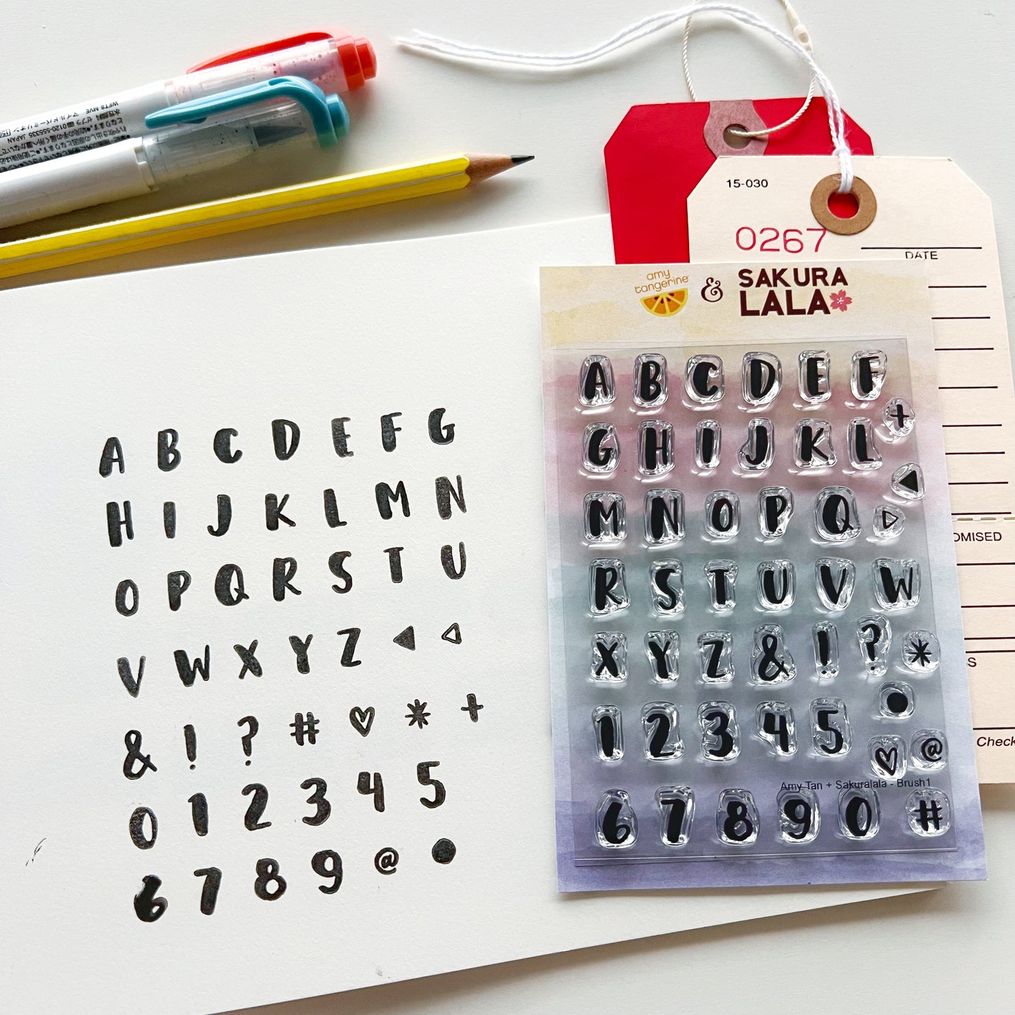Sakuralala x Amy Tangerine Clear Stamps - Brush Mini