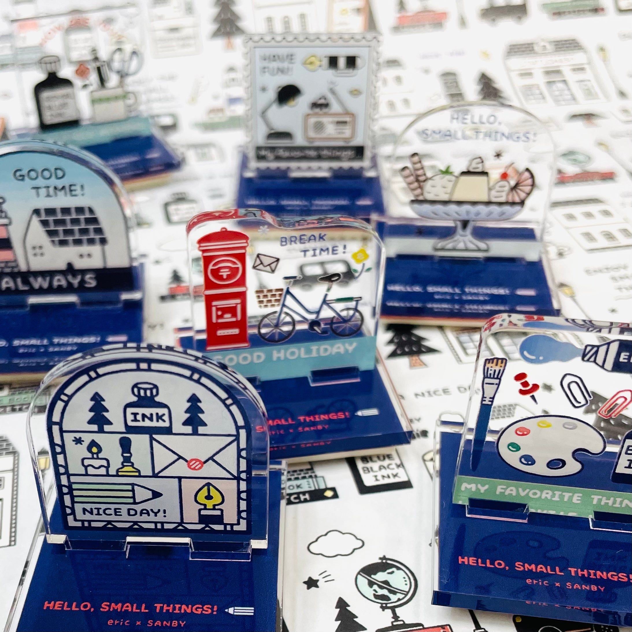 Sanby x Eric Hello Small Things! Acrylic Stand Stamps – Shokakko