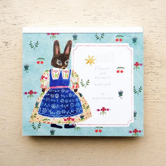 Cozyca Products x Aiko Fukawa Memo Block - Flower & Animals