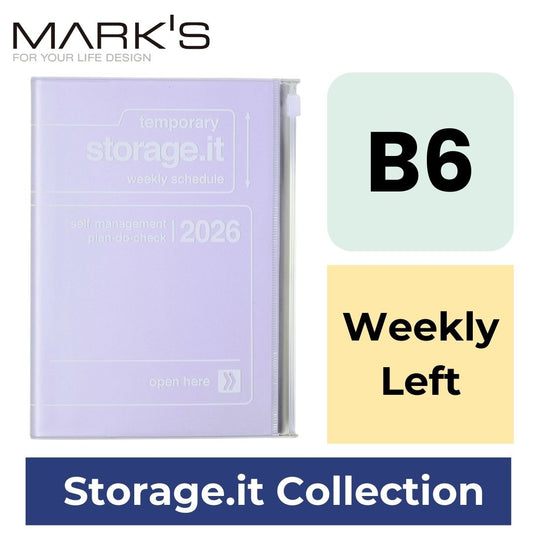 Mark's 2026 Planner Diary - B6 | Weekly Left | Storage.it