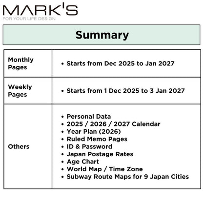 Mark's 2026 Planner Diary Refill - B6 | Weekly Left