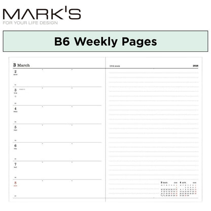 Mark's 2026 Planner Diary Refill - B6 | Weekly Left