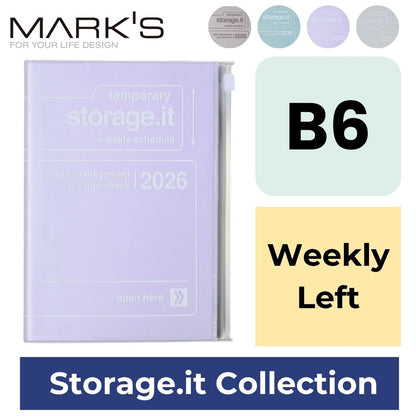 Mark's 2026 Planner Diary - B6 | Weekly Left | Storage.it