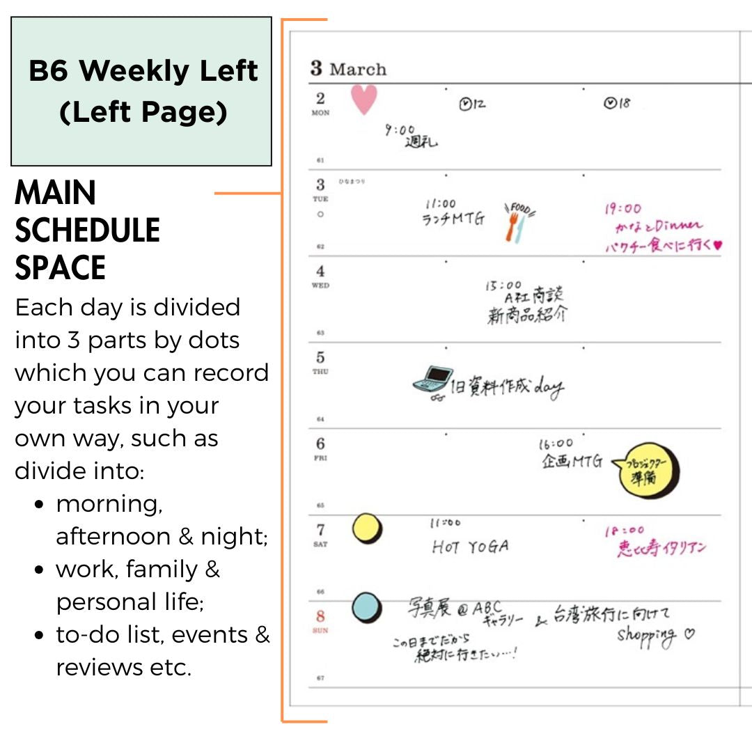 Mark's 2026 Planner Diary Refill - B6 | Weekly Left