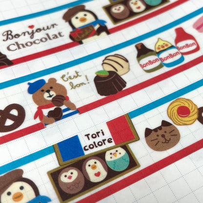 Papier Platz x Concombre Washi Tape - Bonjour Chocolate