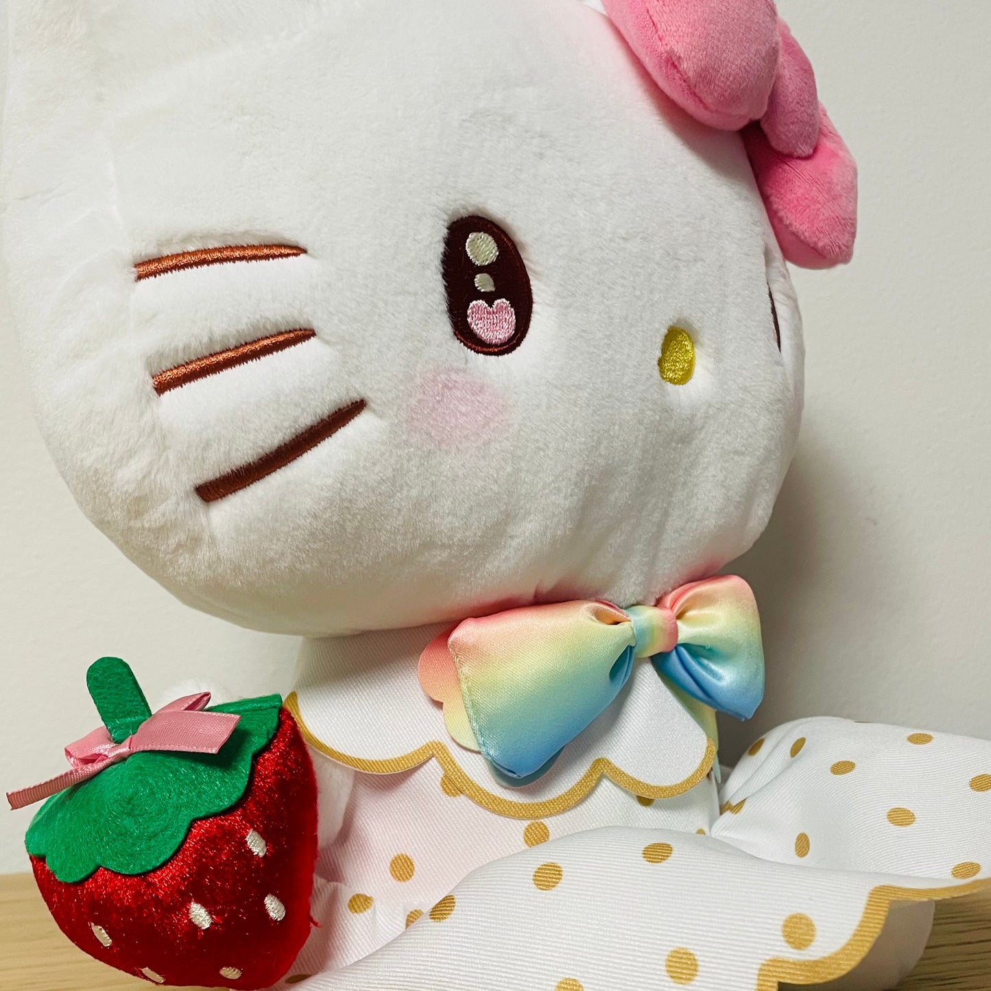 Sanrio x 50th Anniversary Strawberry Newspaper Plush Toy - Hello Kitty (M)