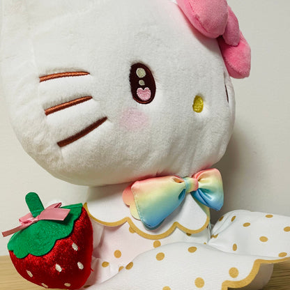 Sanrio x 50th Anniversary Strawberry Newspaper Plush Toy - Hello Kitty (M)