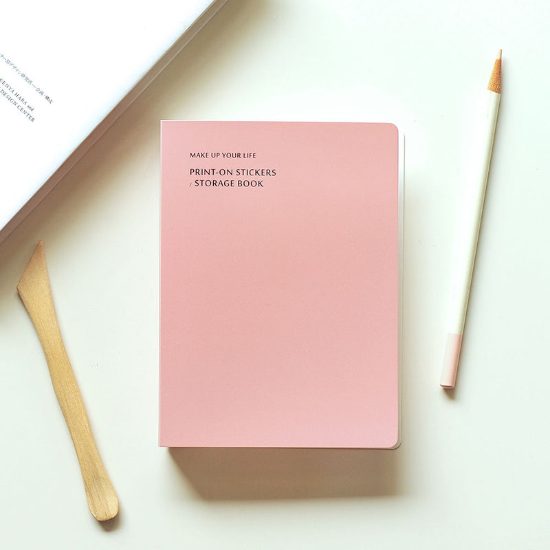 MU Lifestyle Print-On Stickers Storage Book - Dusky Pink