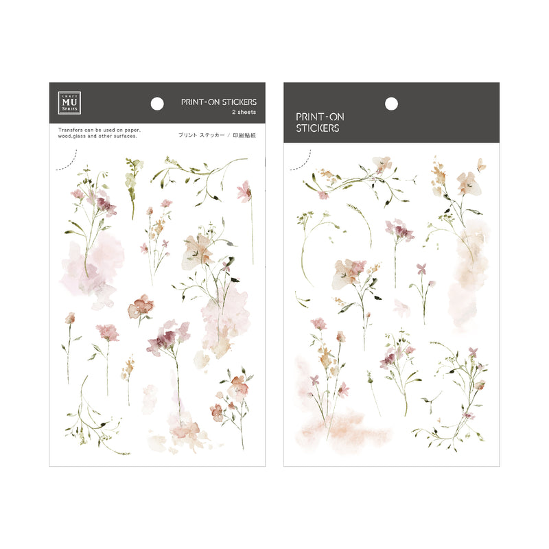MU Lifestyle Print-On Stickers - 222 Light Flower Print