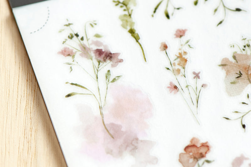 MU Lifestyle Print-On Stickers - 222 Light Flower Print