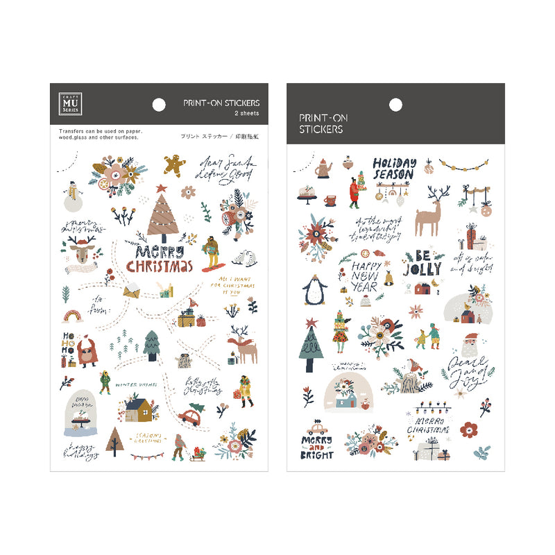 MU Lifestyle Print-On Stickers - Christmas Town