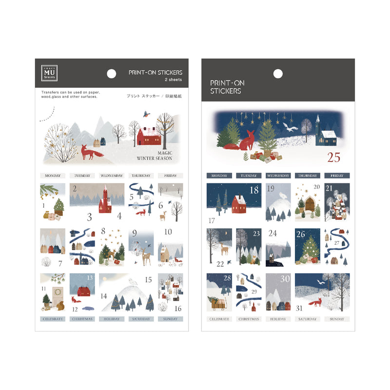 MU Lifestyle Print-On Stickers - Christmas Calendar