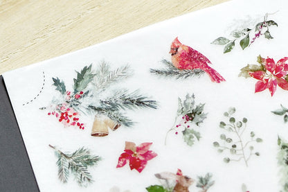MU Lifestyle Print-On Stickers - Animals in the Christmas Forest