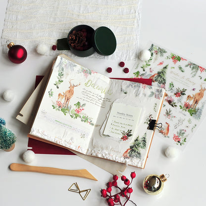 MU Lifestyle Print-On Stickers - Animals in the Christmas Forest