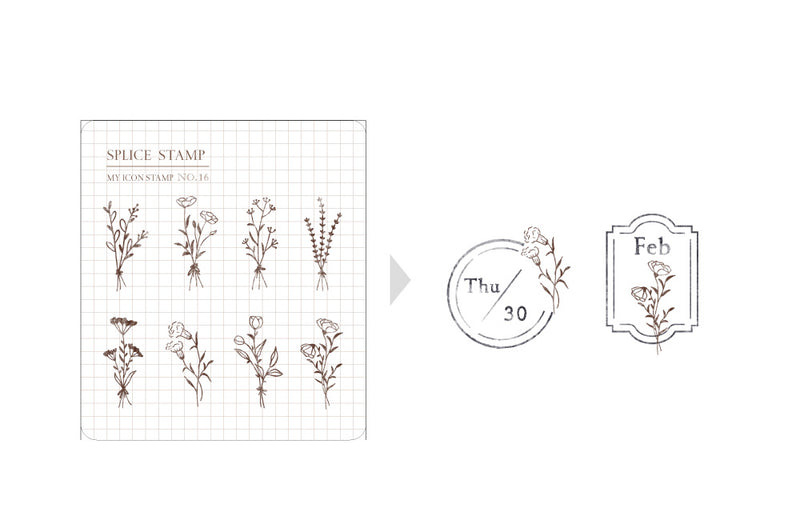 MU Lifestyle My Icon Clear Stamps - 2016 A Bouquet Of
