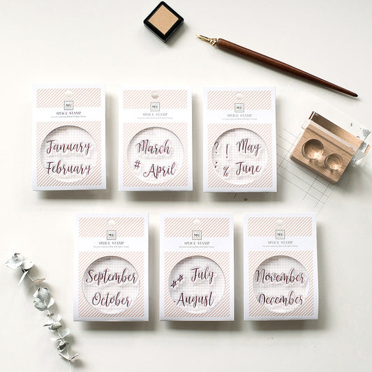 MU Lifestyle My Icon Clear Stamps - 2017 Month Set (6 Styles)