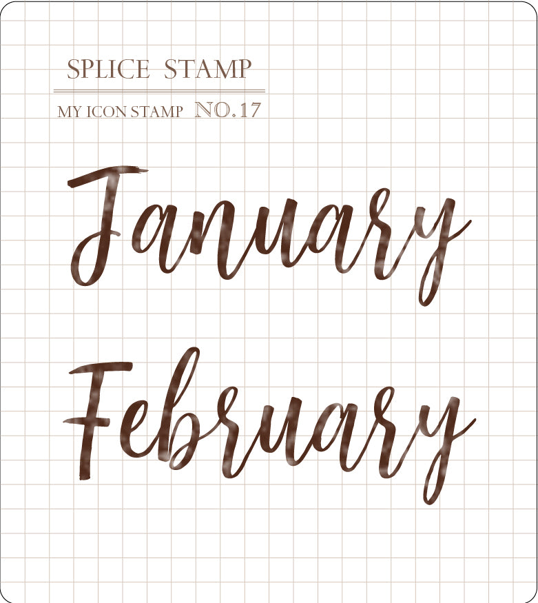 MU Lifestyle My Icon Clear Stamps - 2017 Month Set (6 Styles)