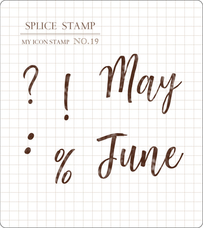MU Lifestyle My Icon Clear Stamps - 2017 Month Set (6 Styles)