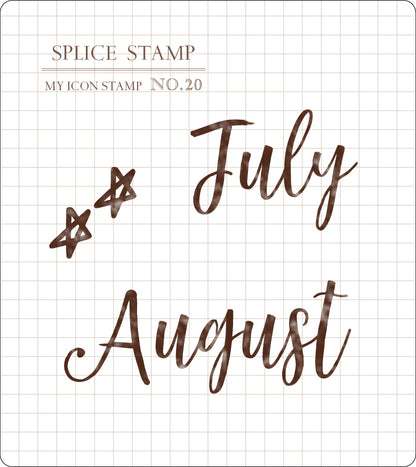 MU Lifestyle My Icon Clear Stamps - 2017 Month Set (6 Styles)
