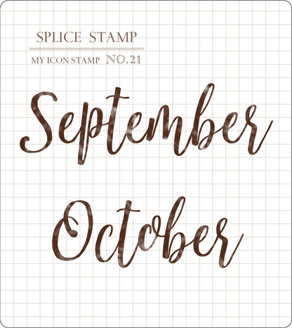 MU Lifestyle My Icon Clear Stamps - 2017 Month Set (6 Styles)