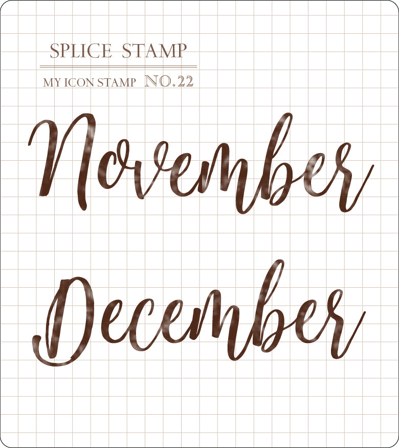 MU Lifestyle My Icon Clear Stamps - 2017 Month Set (6 Styles)