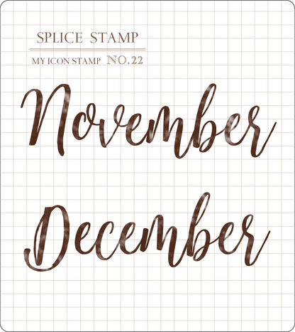 MU Lifestyle My Icon Clear Stamps - 2017 Month Set (6 Styles)