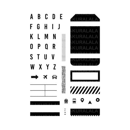 Sakuralala Basic Clear Stamps - No. 002 Adventure Tags