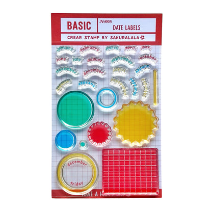 Sakuralala Basic Clear Stamps Collection Set (No. 001 - 005)