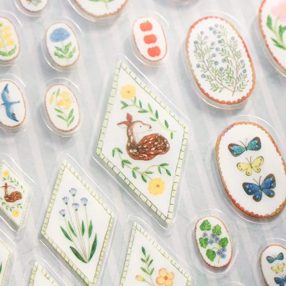 Cozyca Products x Midori Asano Clear Sticker - Birds Song x Deer Dream Seal