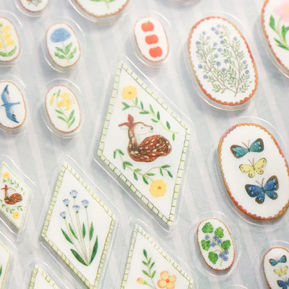 Cozyca Products x Midori Asano Clear Sticker - Birds Song x Deer Dream Seal