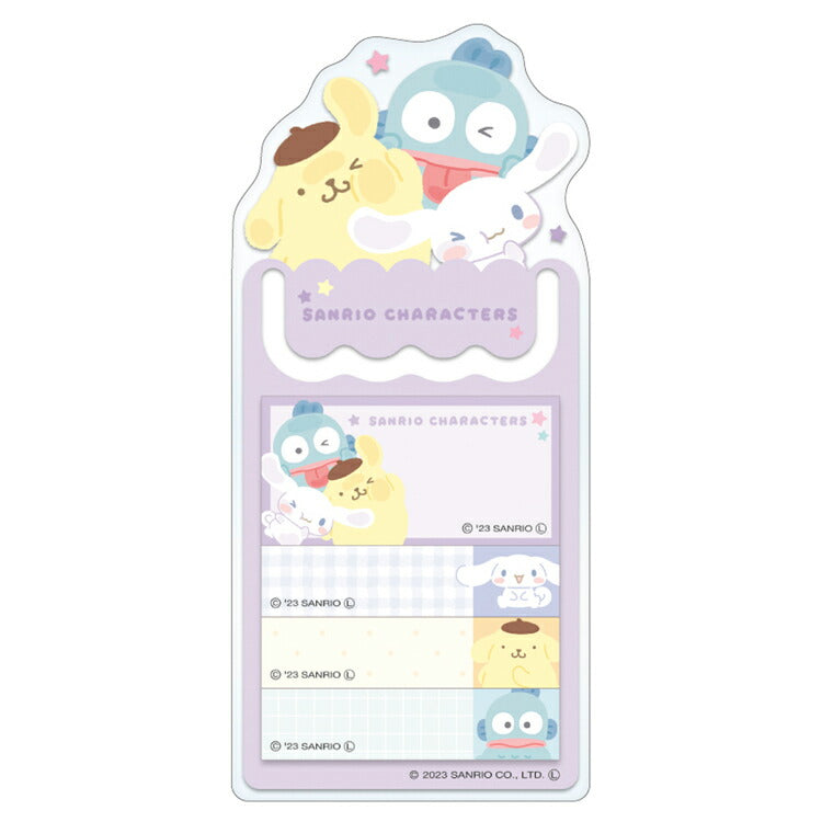 Sanrio Clear Bookmark + Sticky Notes - Purple