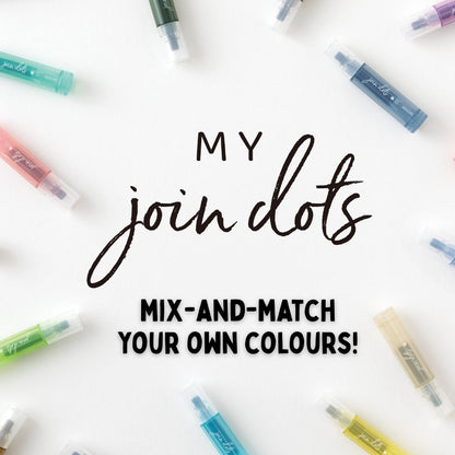 [BUNGUJOSHI 2025] Midori Join Dots Connecting Markers - Mix & Match Any 3 Colours