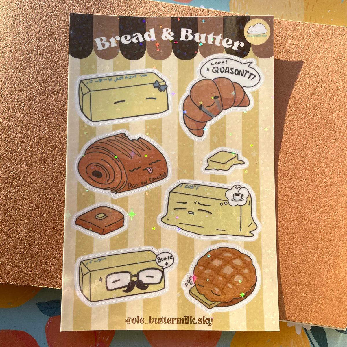 Buttermilk Sky Glitter Sticker - Bread & Butter