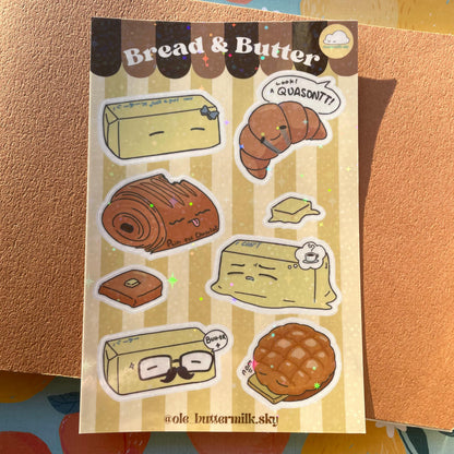 Buttermilk Sky Glitter Sticker - Bread & Butter
