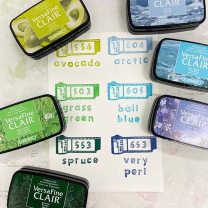 [2024 New Colours] Tsukineko VersaFine Clair Ink Pads - 12 Natural Colours