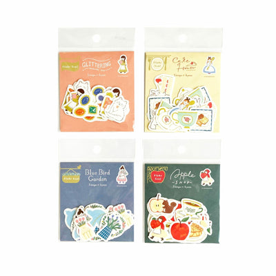 Furukawa Paper Works Little Girl Shopkeepers Collection Flake Seal - Apple Shop