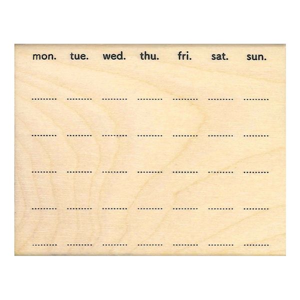Kodomo No Kao Bullet Journal Stamp Vol.2 - Calendar Blank
