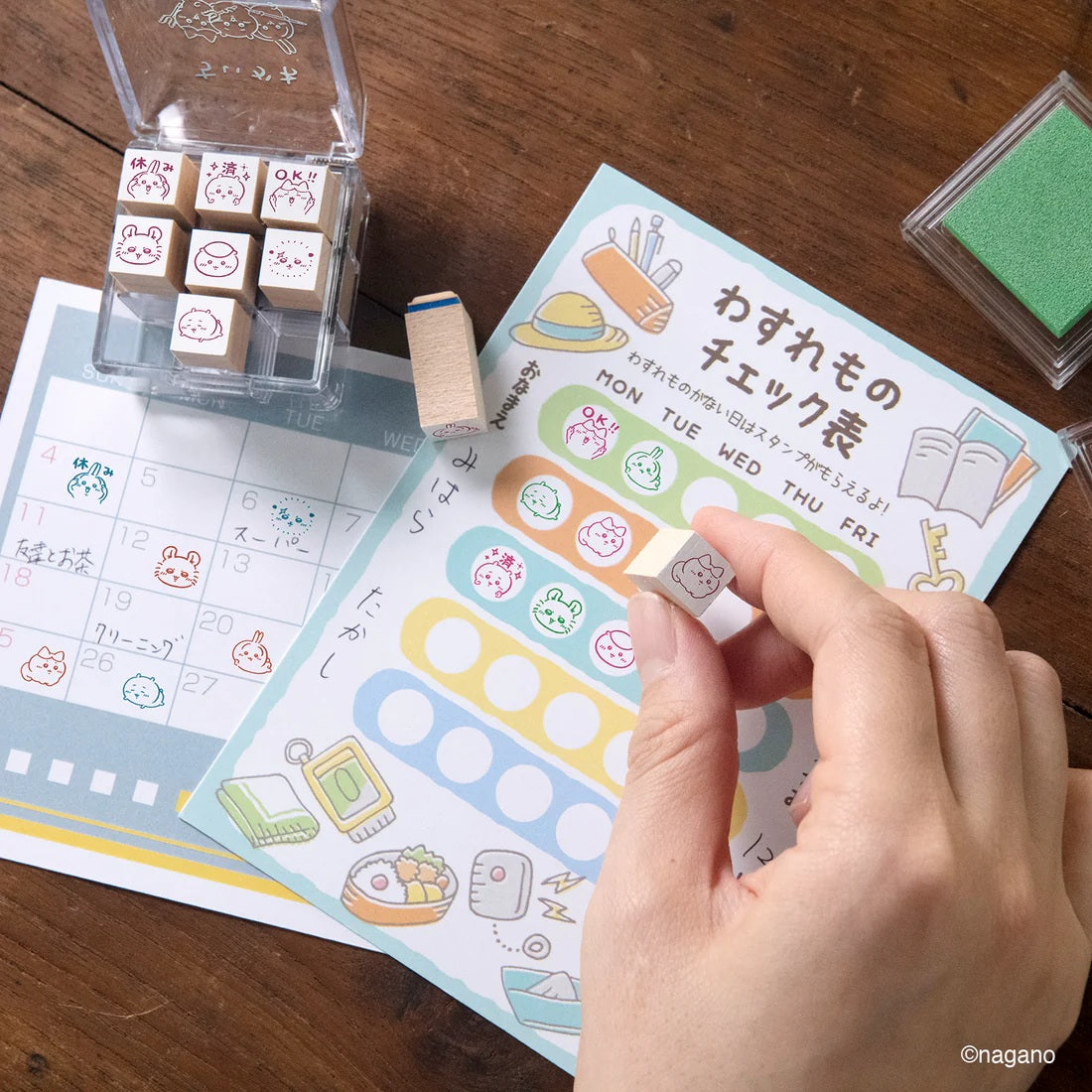 [Limited Edition] Beverly x Chiikawa Check Stamp Set with Case - Party