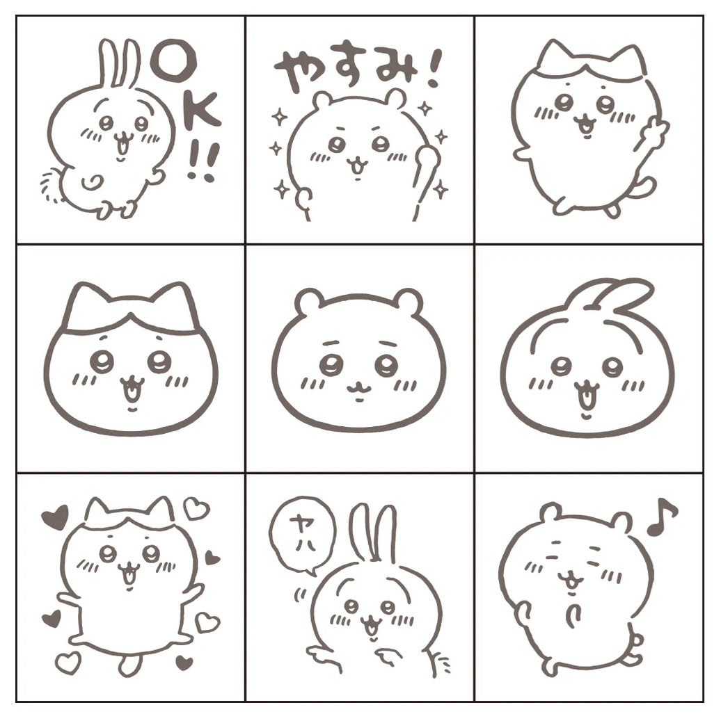 [Limited Edition] Beverly x Chiikawa Check Stamp Set with Case - Chiikawa & Friends