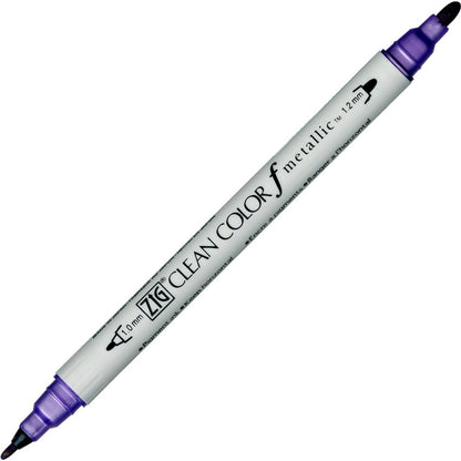 Kuretake ZIG Clean Colour F Twin Tip Markers - Metallic