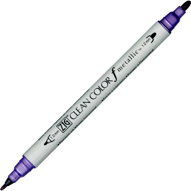 Kuretake ZIG Clean Colour F Twin Tip Markers - Metallic