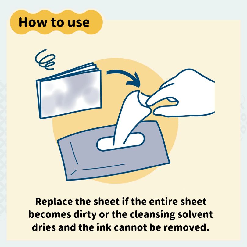 Shachihata Shachi-iro Stamp Ink Cleansing Sheet