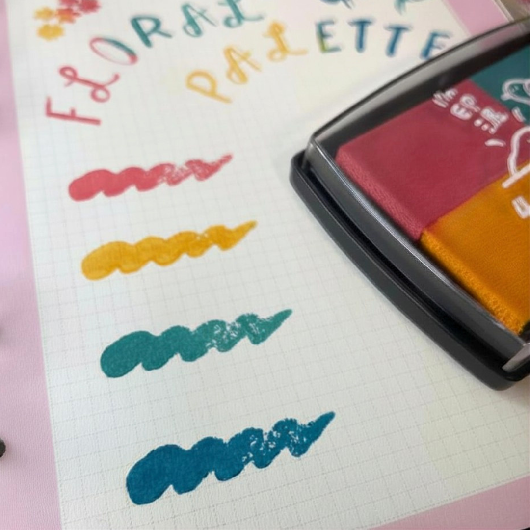 Cocoonpoppy 4-Colour Ink Pad - Floral Palette
