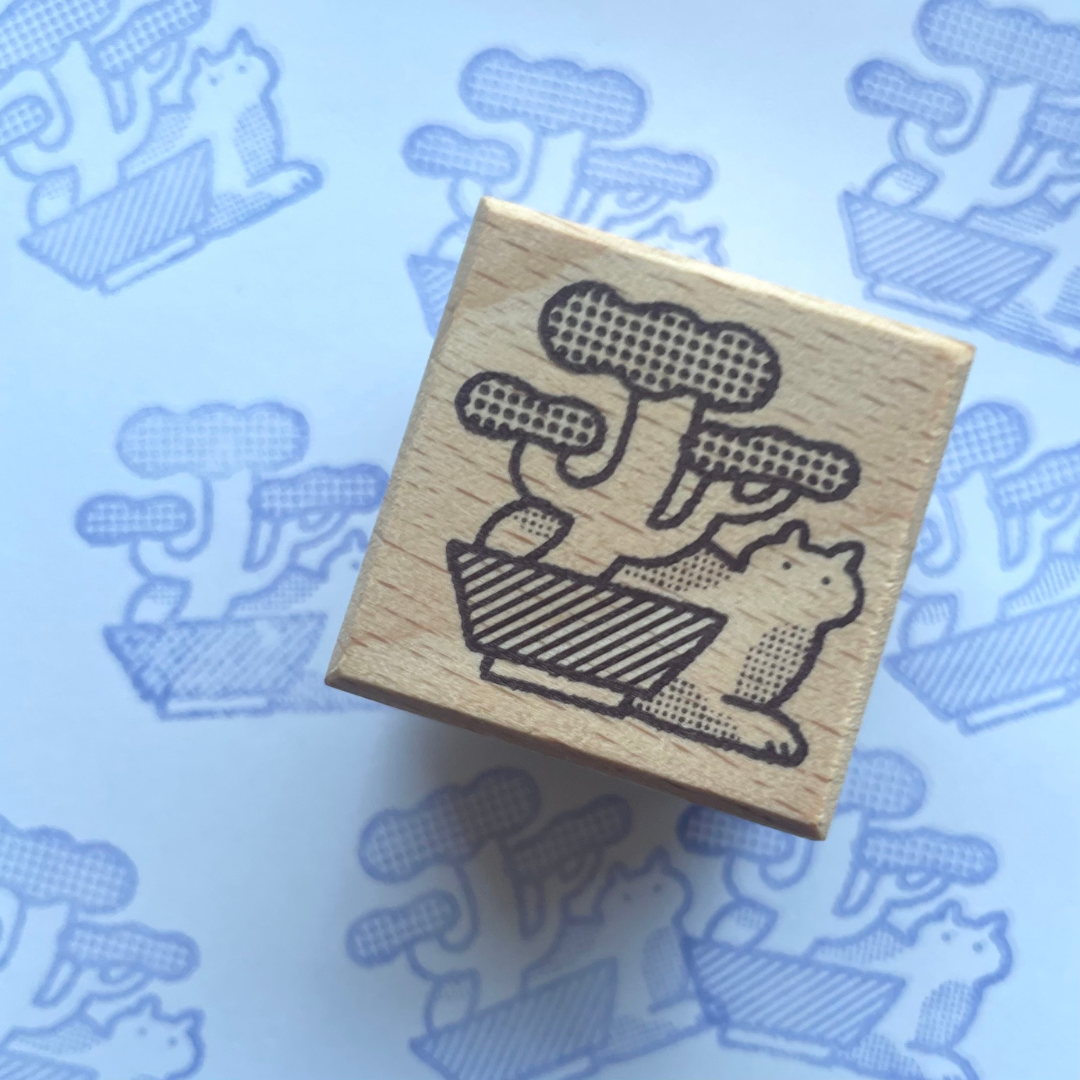 Cocoonpoppy Illustrated Rubber Stamp - Cat Resting